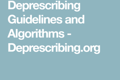 Medication Safety – Deprescribing in Older Adults